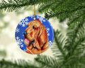 Bloodhound Winter Snowflakes Ornament