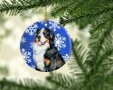 Bernese Mountain Dog Winter Snowflakes Ornament