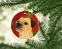 Border Terrier Christmas Snowflakes Ornament