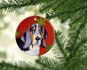 Basset Hound Christmas Snowflakes Ornament