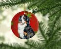 Bernese Mountain Dog Christmas Snowflakes Ornament