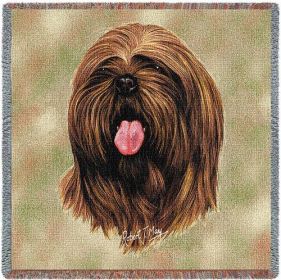 Lhasa Apso - Lap Square Cotton Woven Throw