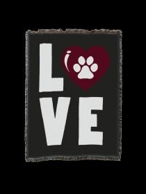Love My Paw - Cotton Woven Throw