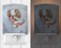 Japanese Chin in an Angels Arms Ceramic Nightlight