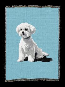Maltese 2 Cotton Woven Throw