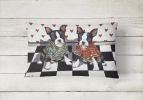 Boston Terrier Puppy Love Portrait/Landscape Decorative Pillow