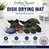 Scottish Terrier Christmas Elves Art Dish Drying Mat