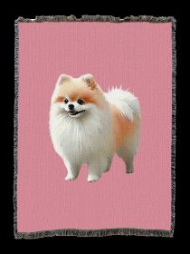 Pomeranian 2 Cotton Woven Throw