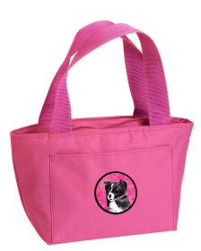 Border Collie Pink Lunch Bag