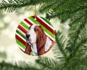 Basset Hound #4 Christmas Candy Ceramic Ornament