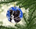 Border Collie Winter Snowflakes Ornament