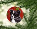 Border Collie Christmas Snowflakes Ornament