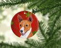 Basenji Christmas Snowflakes Ornament