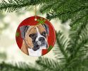 Boxer Christmas Snowflakes Ornament