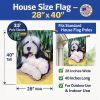 Bearded Collie 1 House Flag