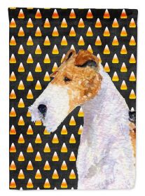 Wire Fox Terrier #2 Candy Corn Halloween Garden Flag