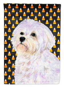 Maltese Candy Corn Halloween Garden Flag
