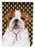 Bulldog #2 Candy Corn Halloween Garden Flag