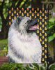 Keeshond Candy Corn Halloween Garden Flag