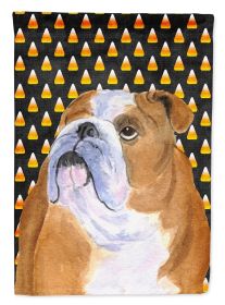 Bulldog  #3 Candy Corn Halloween Garden Flag