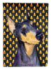 Doberman #4 Candy Corn Halloween Garden