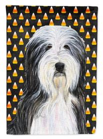 Bearded Collie #2 Candy Corn Halloween Garden Flag