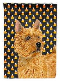 Norwich Terrier #2 Candy Corn Halloween Garden Flag