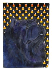 Chow Chow Candy Corn Halloween Garden Flag
