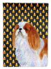 English Toy Spaniel Candy Corn Halloween Garden Flag