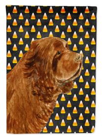 Sussex Spaniel Candy Corn Halloween Garden Flag