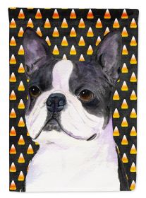 Boston Terrier #2 Candy Corn Halloween Garden Flag