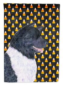 Akita1 Candy Corn Halloween Garden Flag