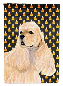Cocker Spaniel #4 Candy Corn Halloween Garden Flag