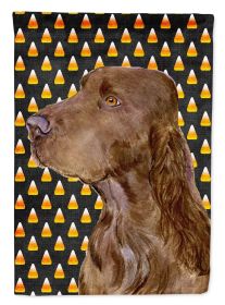 Field Spaniel Candy Corn Halloween Garden Flag