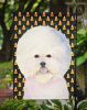 Bichon Frise #2 Candy Corn Halloween Garden Flag