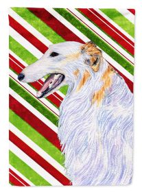 Borzoi/Russian Wolfhound Candy Cane Christmas Garden Flag