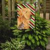 Golden Retriever Candy Cane Christmas Garden Flag