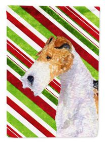 Wire Fox Terrier #2 Candy Cane Christmas Garden Flag