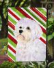 Maltese Candy Cane Christmas Garden Flag