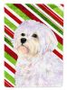Maltese Candy Cane Christmas Garden Flag