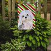 Maltese #2 Candy Cane Christmas Garden Flag