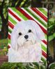 Maltese #2 Candy Cane Christmas Garden Flag