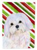 Maltese #2 Candy Cane Christmas Garden Flag