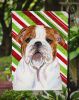 Bulldog #3 Candy Cane Christmas Garden Flag