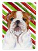 Bulldog #3 Candy Cane Christmas Garden Flag