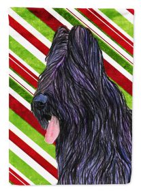 Briard Candy Cane Christmas Garden Flag