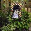 Portuguese Water Dog Candy Cane Christmas Garden Flag