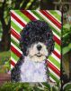 Portuguese Water Dog Candy Cane Christmas Garden Flag