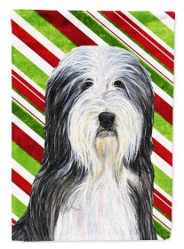 Bearded Collie #2 Candy Cane Christmas Garden Flag