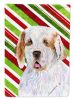 Clumber Spaniel Candy Cane Christmas Garden Flag